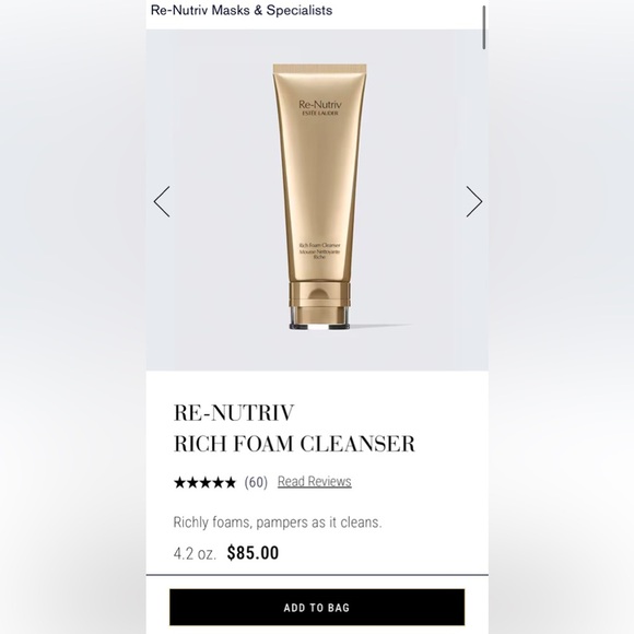 NEW 4xEstée Lauder RE-NUTRIV RICH FOAM CLEANSER 30ml (travel size) - Picture 3 of 4